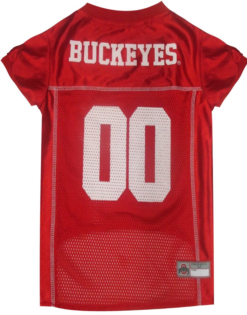 Pets First NCAA College Ohio State Buckeyes Mesh Jersey for DOGS & CATS, XXX-Large. Licensed Dog Jersey with your Favorite Football/Basketball College Team - Image 1